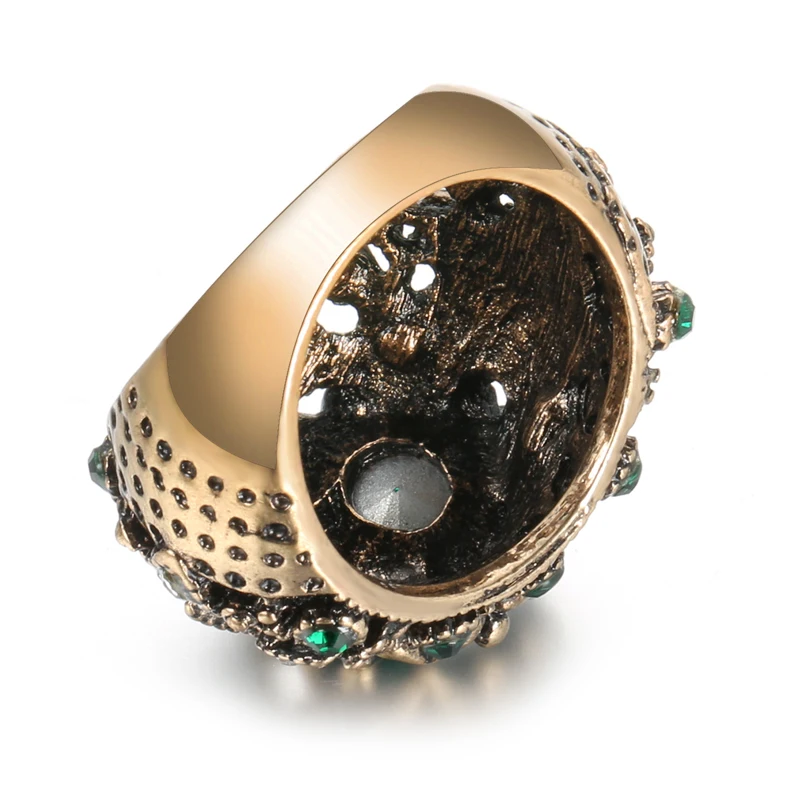 Wbmqda,, богемные винтажные кольца для женщин, горный хрусталь, кристалл, древнее золото, большие свадебные кольца, Boho ювелирные изделия, новинка
