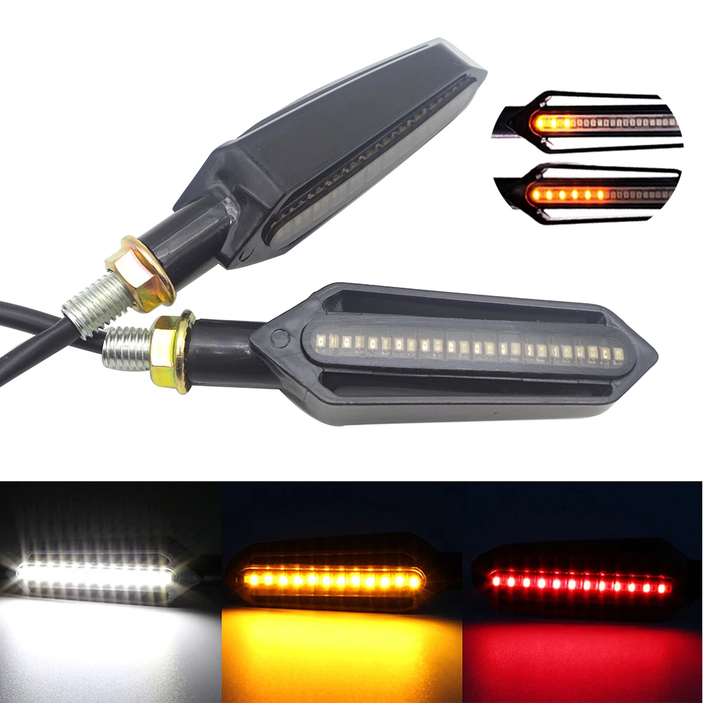 

Universal Motorcycle Turn Signals LED Light Flowing Water Blinker Flashing Indicator FOR k1200r honda cbr1100xx cb 400 cb1000r