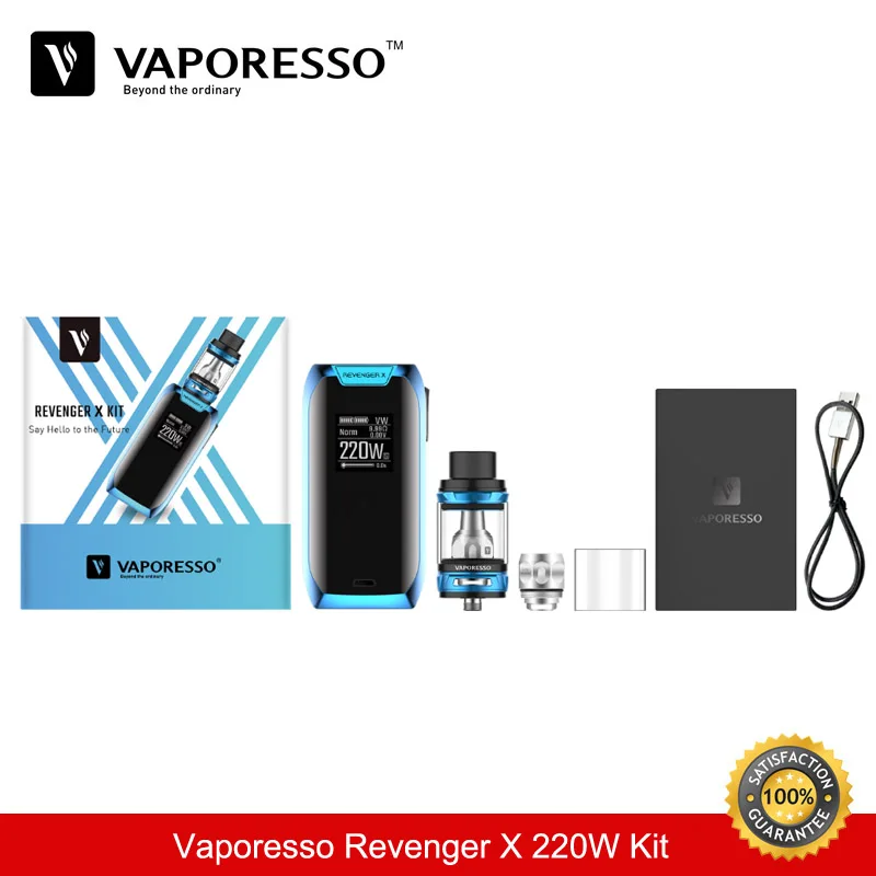 Испаритель Vaporesso Revenger X Kit 220 Вт TC бокс мод с баком для вейпа NRG 5 мл катушка GT4