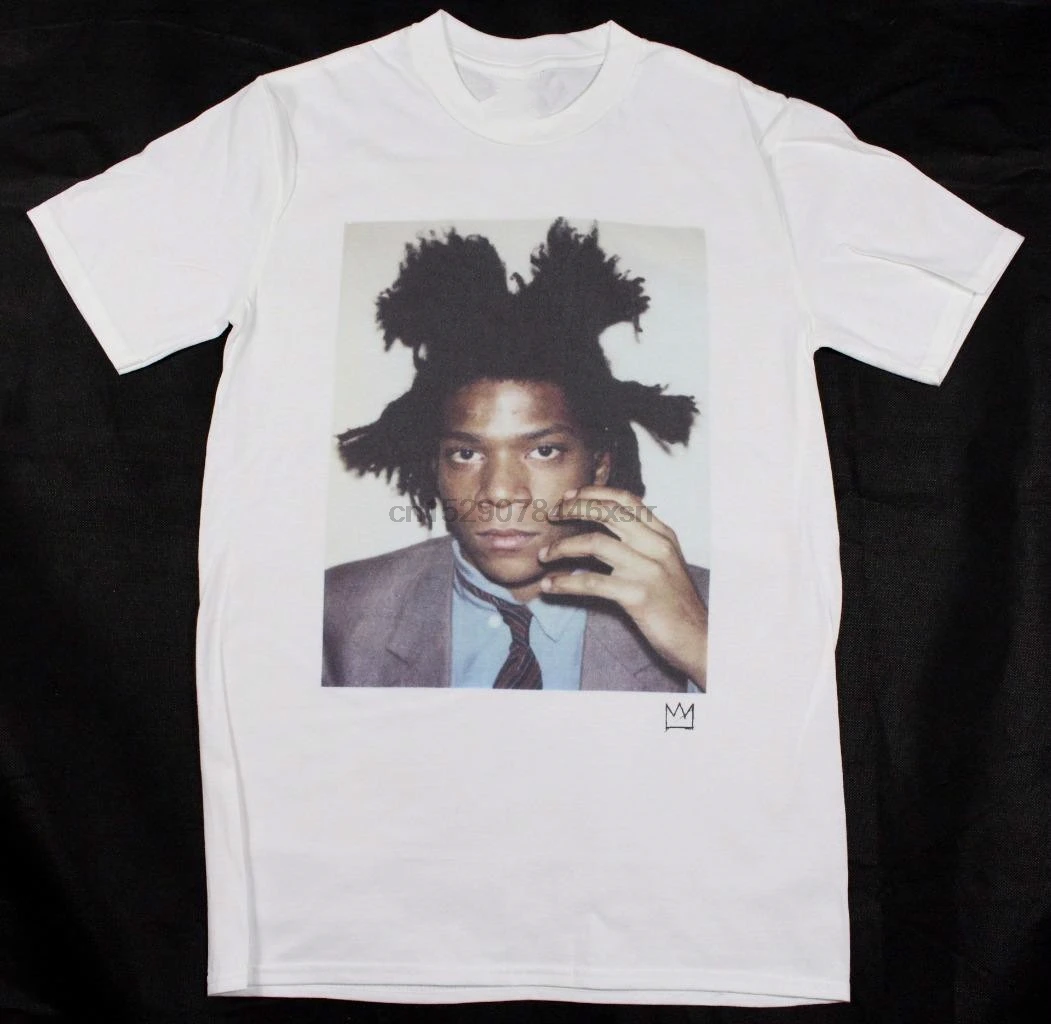 Jean Michel Basquiat White T Shirt S Xxxl Art Pop Warhol Abstract Keith Haring 100% Cotton Short Sleeve O Neck Tops Tee |