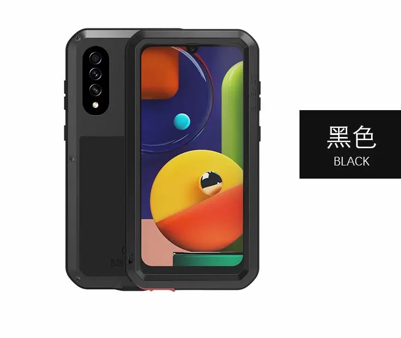 LOVE MEI металлический водонепроницаемый чехол для samsung Galaxy A50S A50 противоударный чехол для A50 A50S Чехол+ пленка Gorilla glass