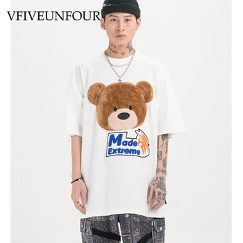 

VFIVEUNFOUR Harajuku Patchwork Tshirts Streetwear Hip Hop Fashion Casual Short Sleeve T Shirts Fashion Summer Loose Tops