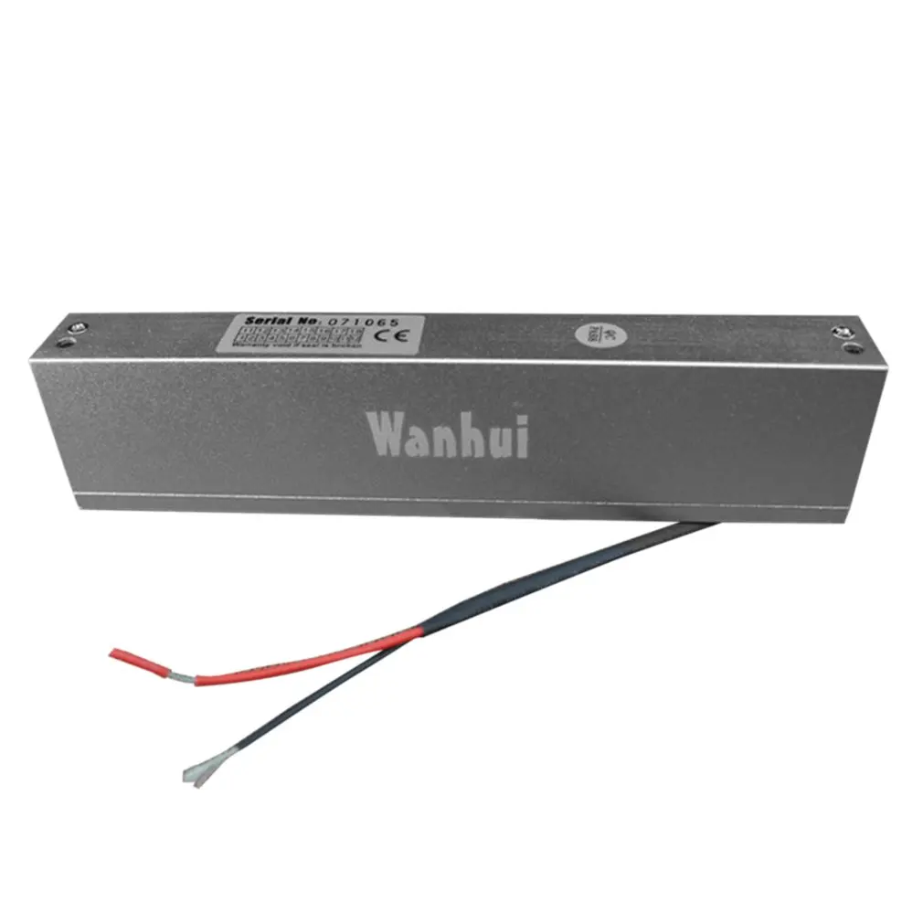 Waterproof Holding Force Access Control Magnetic Lock Antirust Single Door Hanging Electromagnetic Lock 12V Aluminum Alloy