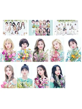 

12Pcs/set K-pop TWICE Japanese Album TWICE3 Series Custom Card Stickers Fashion Crystal Sticky Photocards Bus Card Stickers