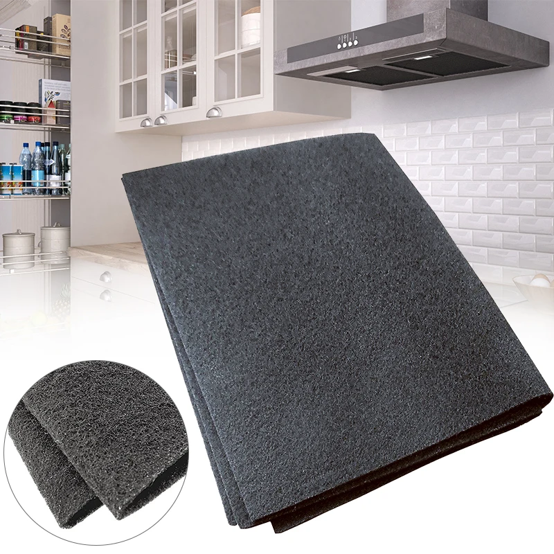 5 unids/set negro campana extractora Extractor de carbono activado filtro de algodón para ventilador Extractor de humo de la cocina de Casa Campana Extractora partes