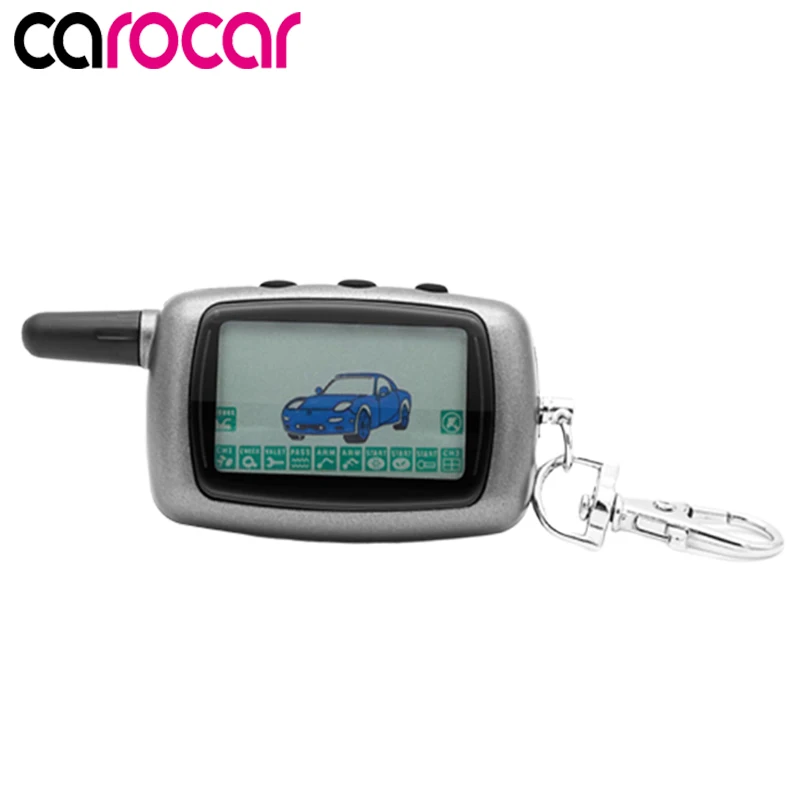 Carocar для Starline A9 2-полосная ЖК-дисплей дистанционного Управление брелок для ключей для русской версии транспортного средства безопасности Двухстороннее автосигнализации Системы