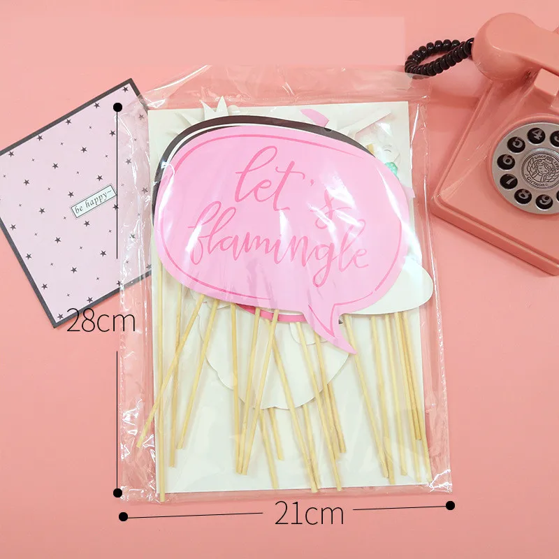 20Pcs Flamingo Photo Props Hawaii Party Decoration Birthday Party Photo Booth Kit Accessories Hawaii Tropical PT28 (4)