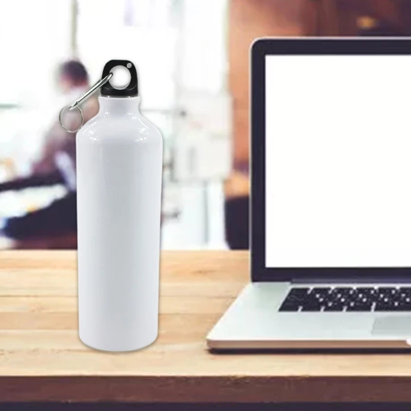 400/500/600/750ml Blank Sublimation Water Bottle with Carabiner Aluminum Outdoor Sport Kettle for Heat Press Print water bottle