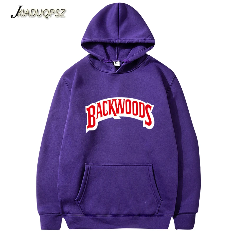 Винты манжеты на резинке толстовки уличная Backwoods Толстовка мужская мода Осень Зима хип хоп Толстовка Пуловер - Цвет: WM57 Purple