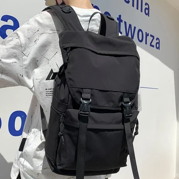 

HOCODO Waterproof Nylon Women Backpack Anti-Theft Schoolbag College Student Shoulder Bag Unisex Multi Pocket Leisure Travel Bag