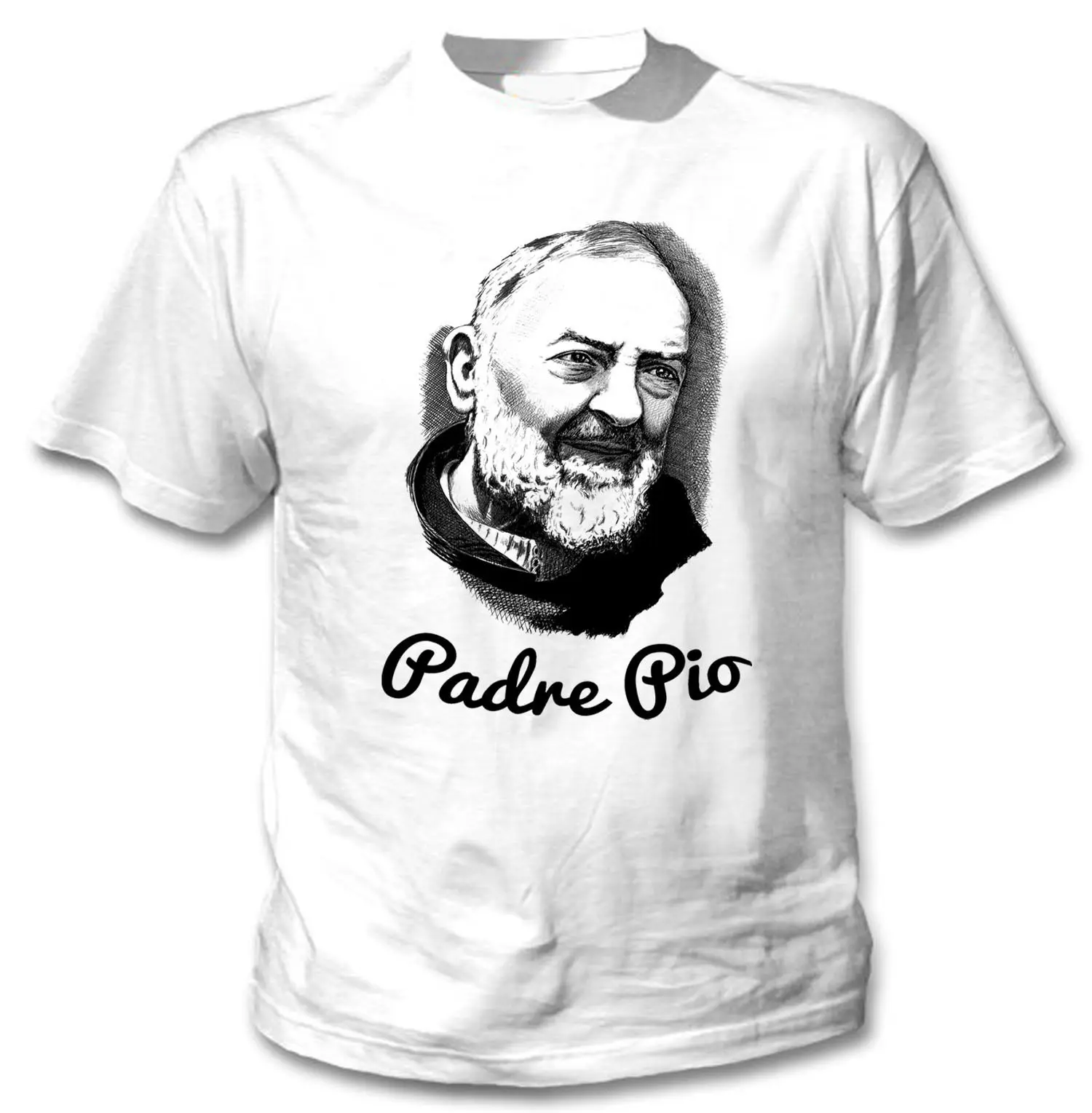 Padre Pio Of Pietralcina новая белая футболка с графикой Camisa размера плюс футболка с короткими рукавами футболка
