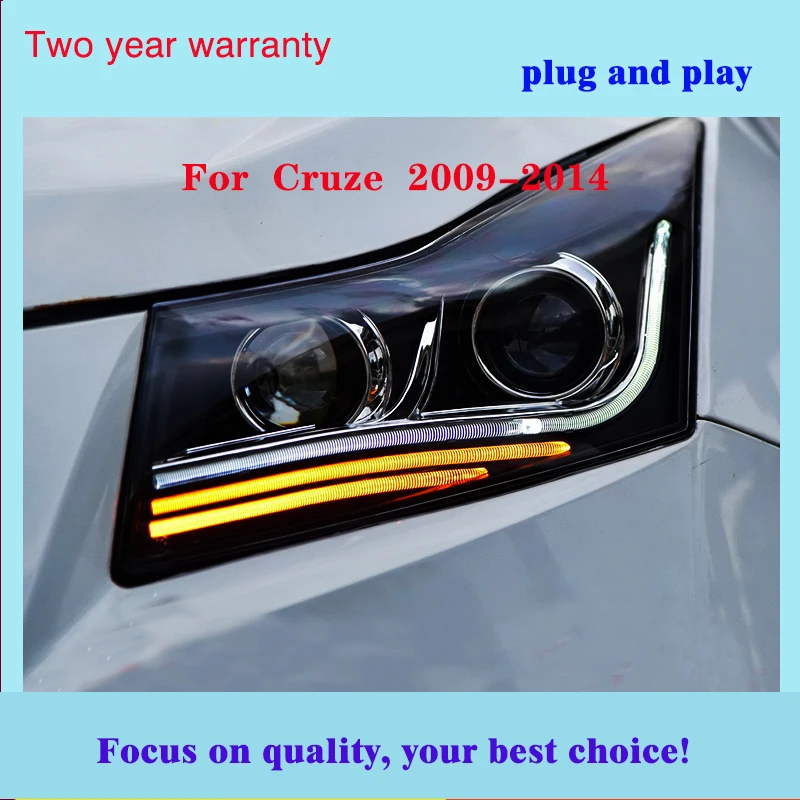 Автомобильный Стайлинг для Chevrolet Cruze фары 2009- светодиодный фонарь DRL Q5 Bi Xenon объектив Высокий Низкий луч парковка