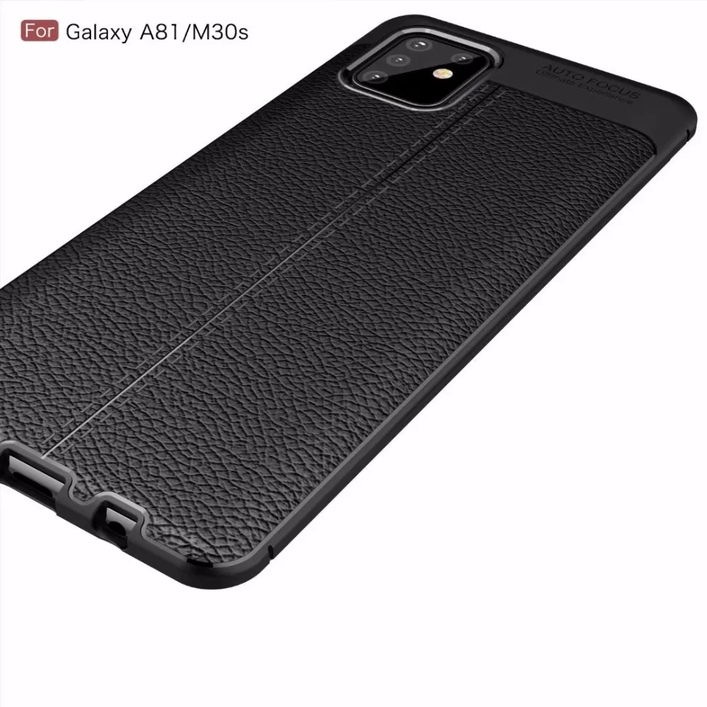 20 шт./лот личи стрии ТПУ Корпус мягкий чехол для samsung Galaxy A51 A71 A81 защитный чехол