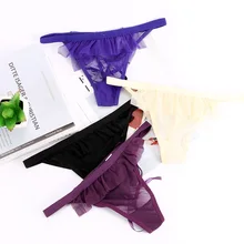 Женские Привлекательные трусики кружева бант стринги экзотический бант трусы прозрачные трусы "Тонг" сексуальное нижнее белье с низкой талией Стринги