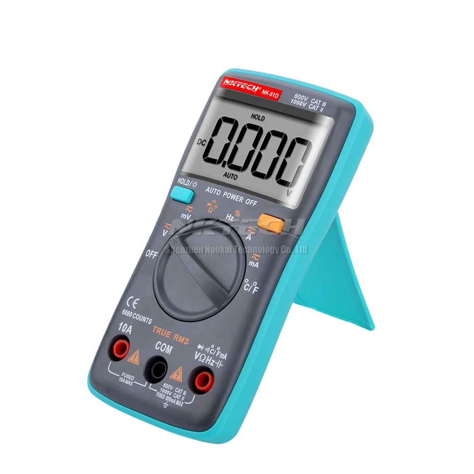 Beste NKTECH Digitale Multimeter Pocket NK 51A NK 51B NK 51C NK 51D True RMS Ampèremeter Voltmeter AC DC Hz OHM Temperatuur Elektrische Tester