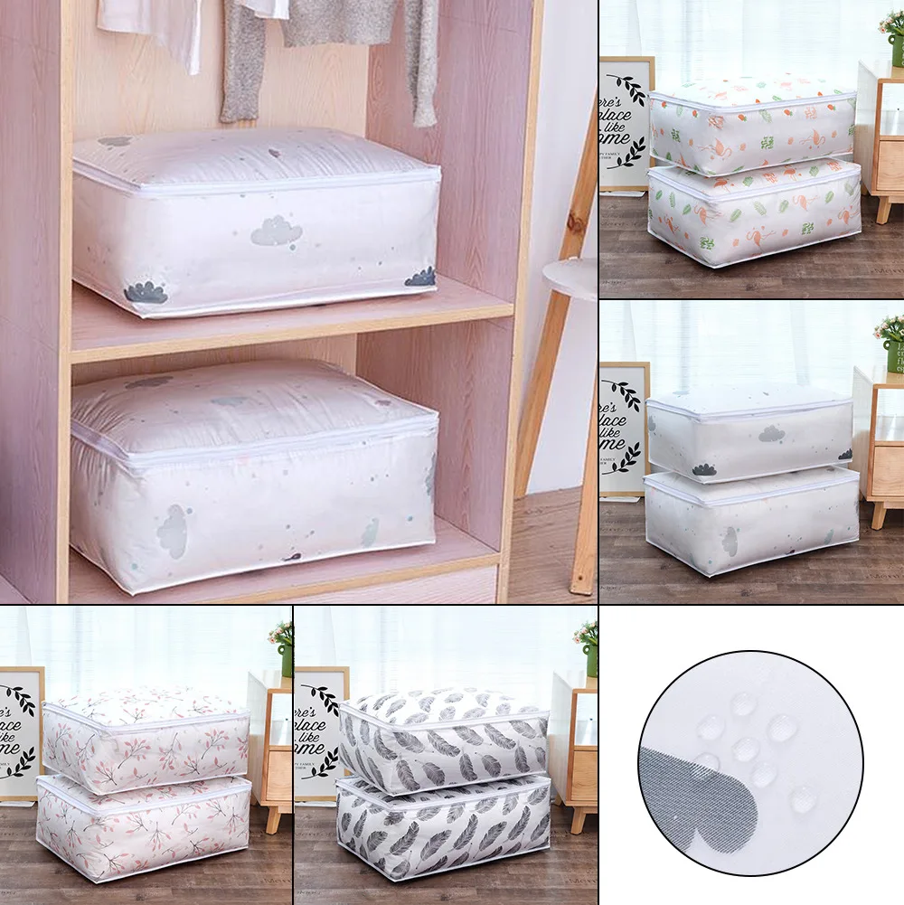 NEW Foldable Storage Bags Clothes Blanket Quilt Closet Sweater Organizer Box Pouches Fashion Sale Clothes Cabinet Organizer