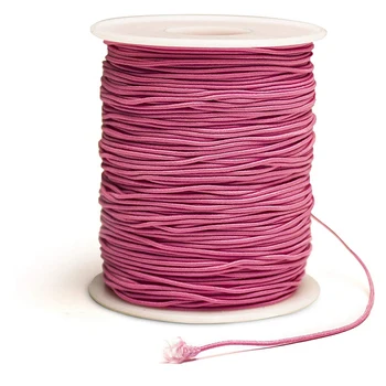 

1mm Pink Elastic Beading Cord Thread. Small Stretchy String for Jewelry Making, Bracelet, Necklace, Crafting, Beads and More. 10