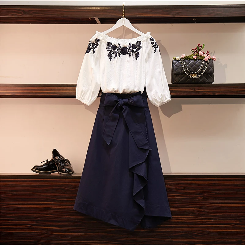 

High-quality Dress Women's 2019 New Xia Hanl One-shoulder Fashion Dress Suit