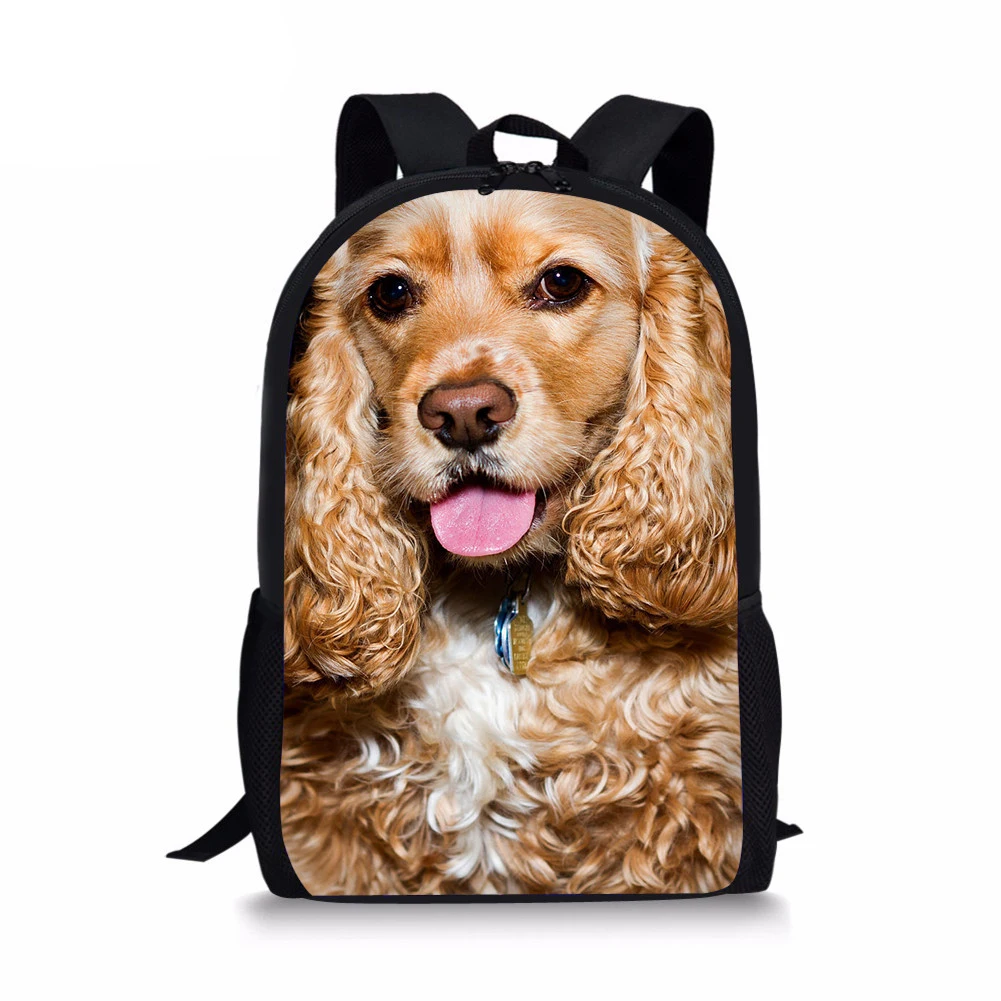 Casual Women Backpacks American Cooker Spaniel Printing Children Rucksack Daily School Daypack Girls Kids Satchel