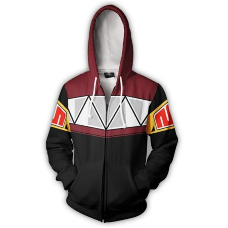 Voltron Легендарный Защитник костюмы для косплея Voltron толстовки с капюшоном куртка с 3D принтом на молнии толстовки для мужчин и женщин