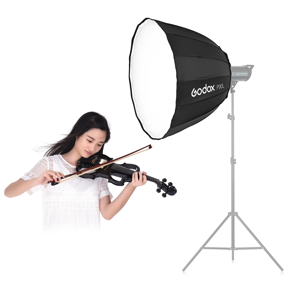 Godox P90L 90 см софтбокс глубокий легкий параболический с креплением Bowens адаптер кольцо для различных брендов Bowens Mount Flash Light
