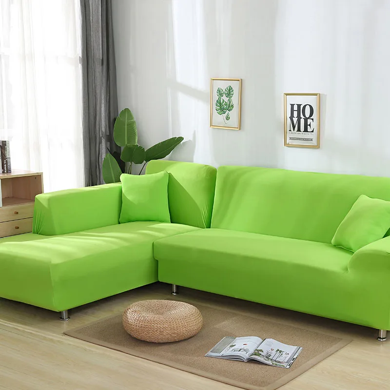Серый цвет диван-крышка, эластичные диванные чехлы для гостиной Copridivano, диванные чехлы, секционный угловой l-образный диван-Чехол - Цвет: Color17