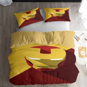 

HELENGILI 3D Bedding Set Avengers Iron Man Print Duvet Cover Set Bedcloth with Pillowcase Bed Set Home Textiles #TB-25