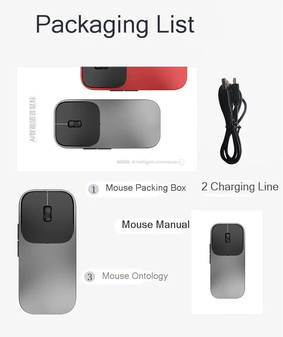 Seenda Intelligence Voice mouse портативная ультратонкая Беспроводная перезаряжаемая Поддержка мыши голосовой ввод текста поиск