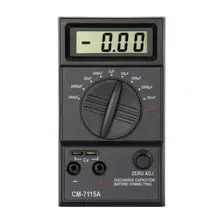 Practical Capacitor Meter Digital Multimeter CM7115A with Users Manual Test Leads