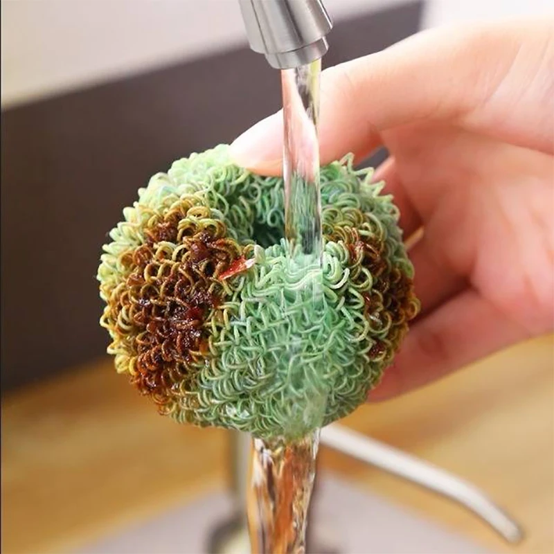 

Kitchen Microfiber Cleaning Brush Ball Kitchen Cleaning Tools Rust remove Cleaning Ball