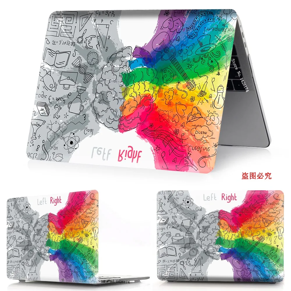 Окрашенные мозги, чехол для Apple Macbook Air Pro retina 11 12 13 15 дюймов сумка для ноутбука, для Mac book Air Pro 13,3, 15,4 чехол. A1932+ подарок
