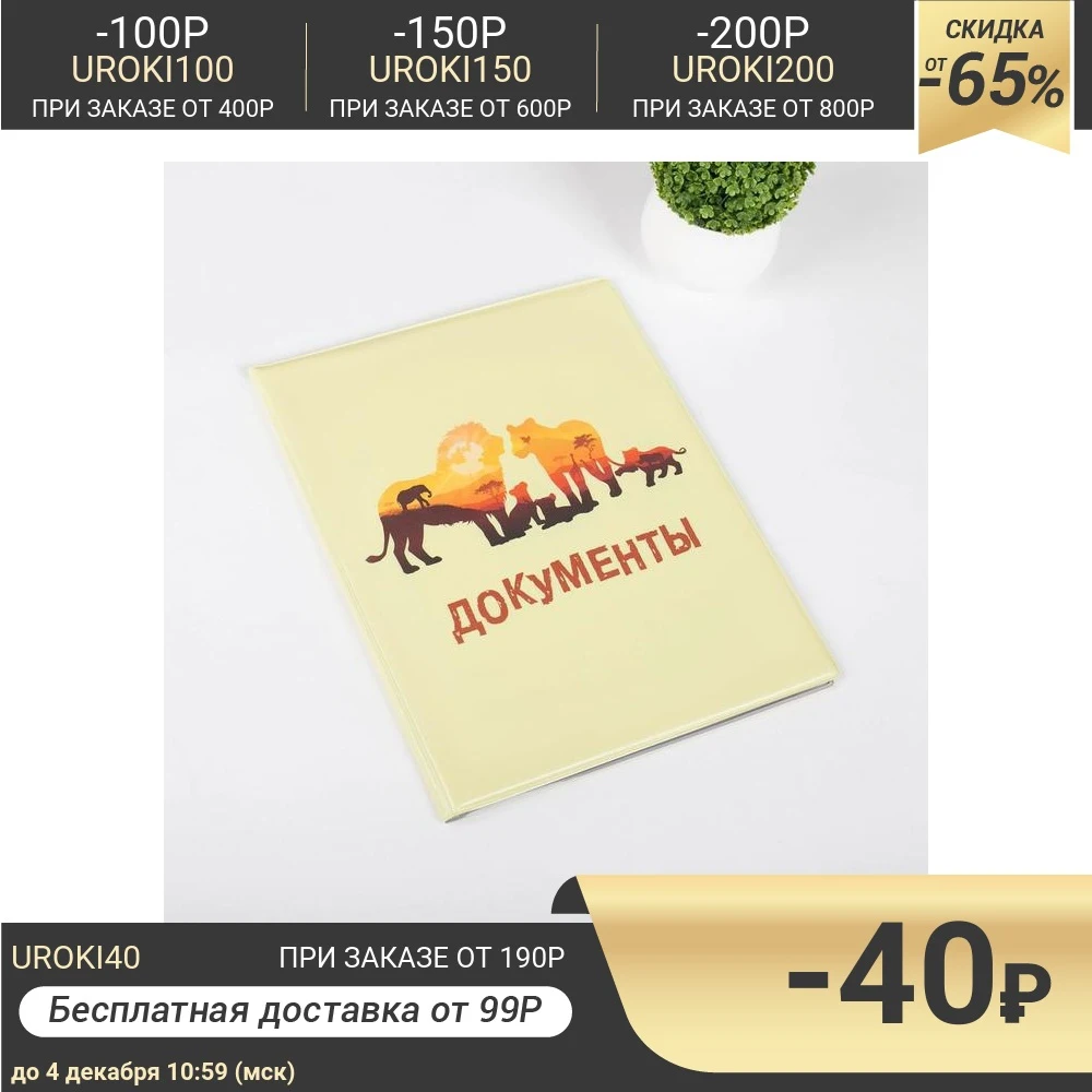 Папка для семейных документов цвет бежевый | Канцтовары офиса и дома