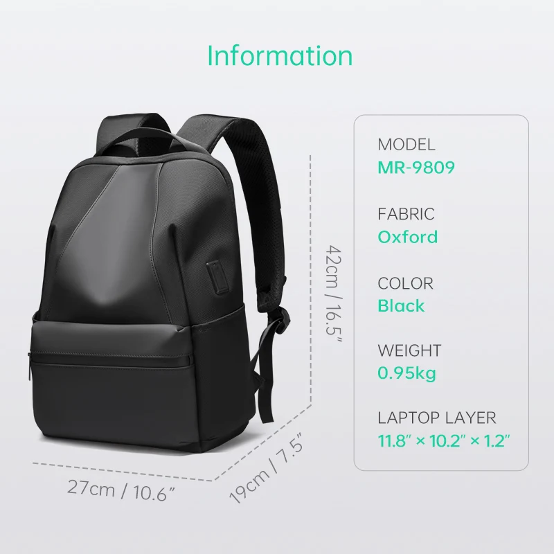 MARK RYDEN 20L Multifunction male backpack Double Charging Anti-theft Water-repellent 15.6 inch Laptop Men Backpack For Business