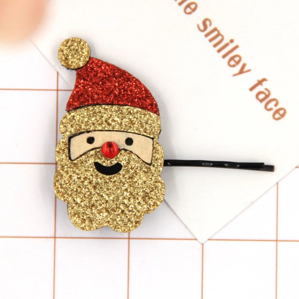 Accessories Children Christmas Hairpins Cartoon Cute Sequins Hair Clips Christmas Gift Christmas Kids Baby Girls Hair