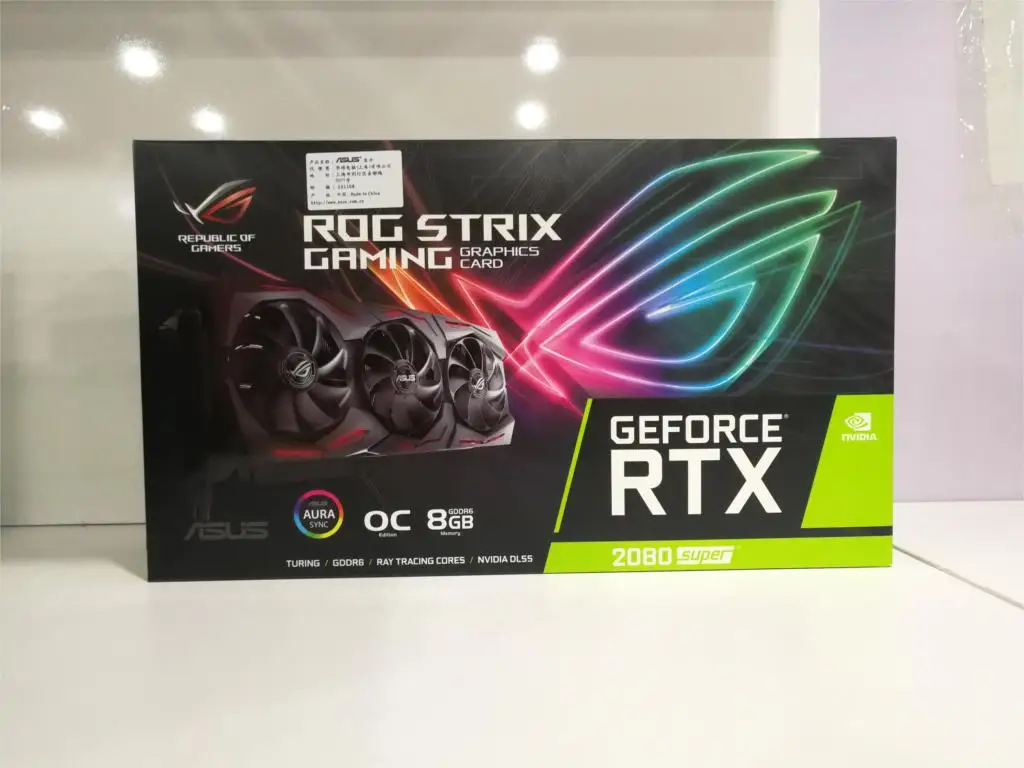  Asus ROG STRIX-RTX2080S-O8G-GAMING SUPER Turing Architecture Desktop Game Graphics Card GDDR6 Suppo