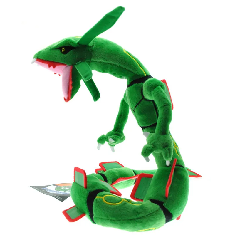 80 см зеленый Rayquaza плюшевые игрушки фигурка чучела аниме милый крутой хорошее качество Мульти-поза Игрушка Рождество подарок на день рождения для ребенка