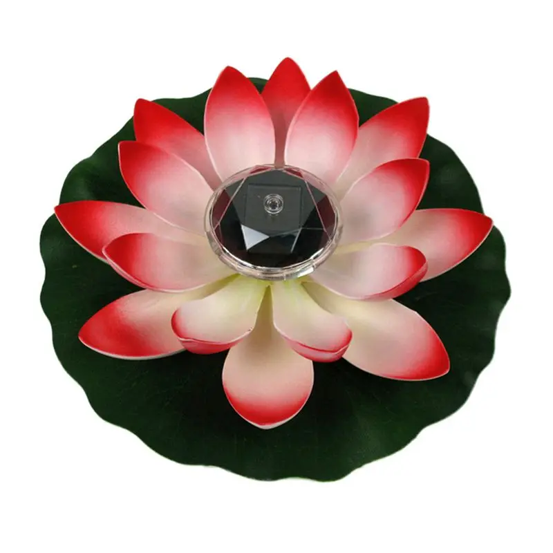 Красный Solar Energy Acrylic Eva Lotus Lamp 28*8*8CM Solar Landscape Lights Are Suitable For Pools Courtyards Wishing Pop x - Цвет: Красный