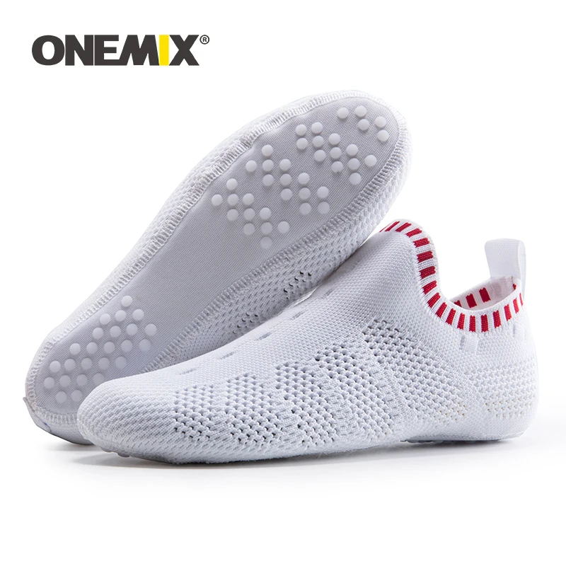 ONEMIX New 2020 Women Indoor Shoes Quick Dry Mesh Environmentally Women Casual Yoga Shoes Slippers Breathable Socks Light Shoes