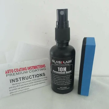 

50ML Nano Liquid Ceramic Plating Hydrophobic Coating 10H Hardness Cloth Kit