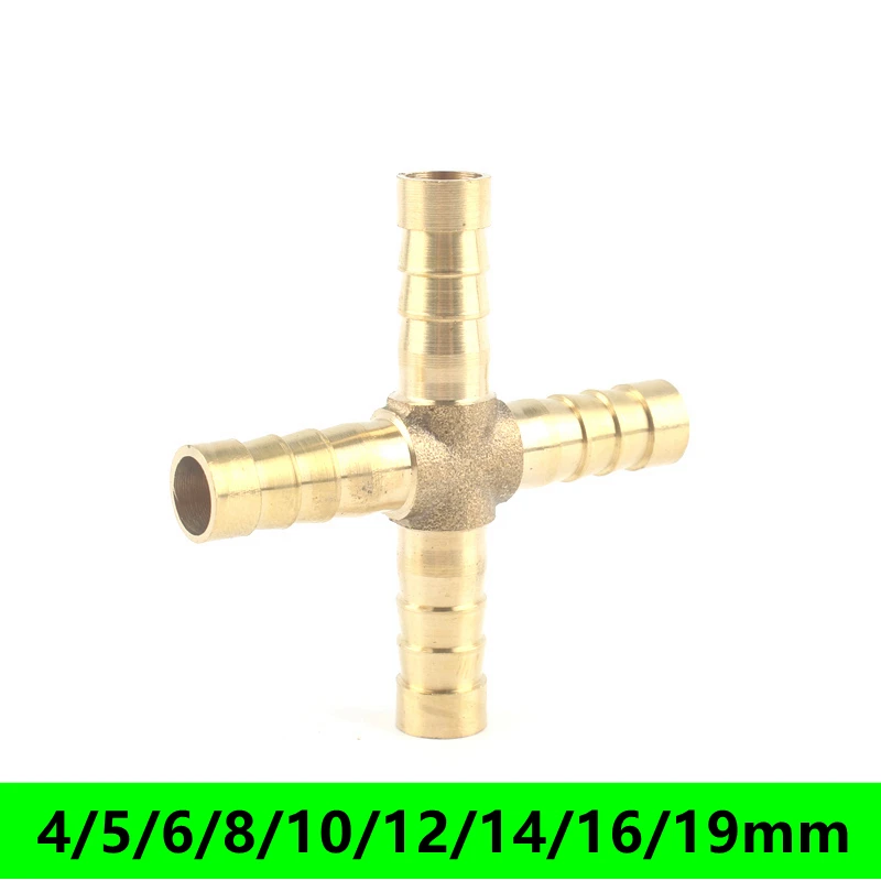 

1pc 3/4/5/6/8/10/12/14/16/19Mm Brass Equal Cruciform Pagoda Hose Repair Connector Pipe Barb Joint Garden Irrigation Accessories