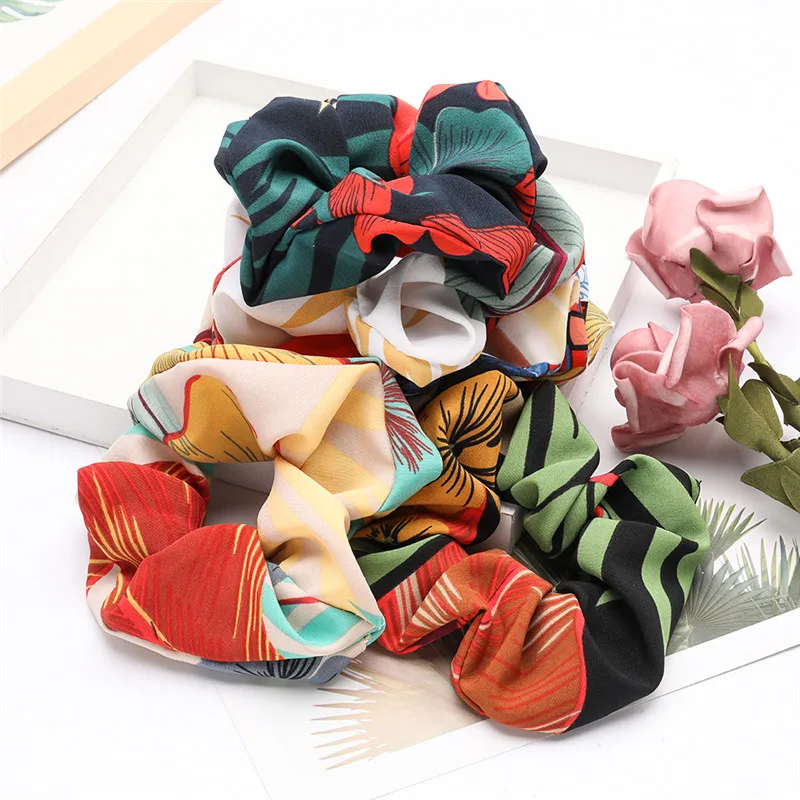 

2020 NEW Hair Rope Girls Printing Multicolor Simple Fashion Elastic Force Motion Ponytail Hair Rope Hair Accessories