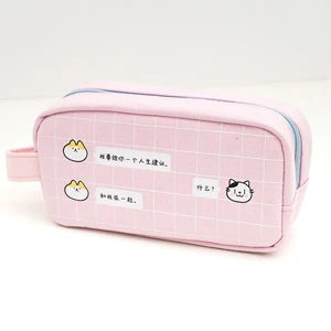 Pink 3Cats Мультяшный рулон карандашей сумка высокой емкости Пенал портативный Пенал школьный пенал для ручек школьные принадлежности estojo escolar 19169 - Цвет: Pink 3Cats