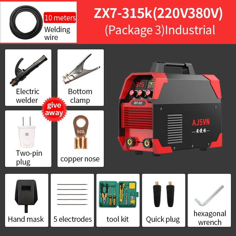 Jieshun сварочный аппарат 315400 двойного напряжения 220v380v двойного назначения автоматический промышленный медный бытовой сварочный аппарат - Цвет: Industrial3