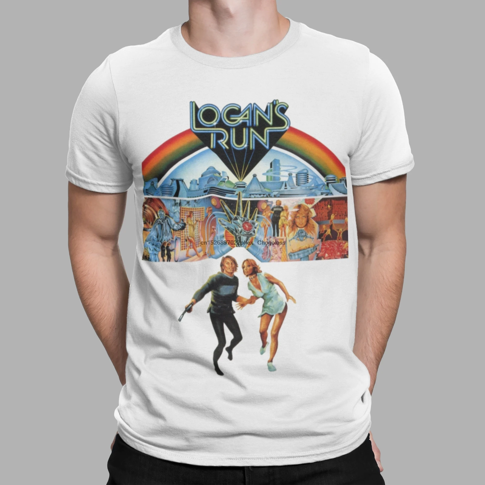 Футболка Logan's Run TV Future Sci Fi 70s ретро-футболка подарок унисекс Рождество | Мужская