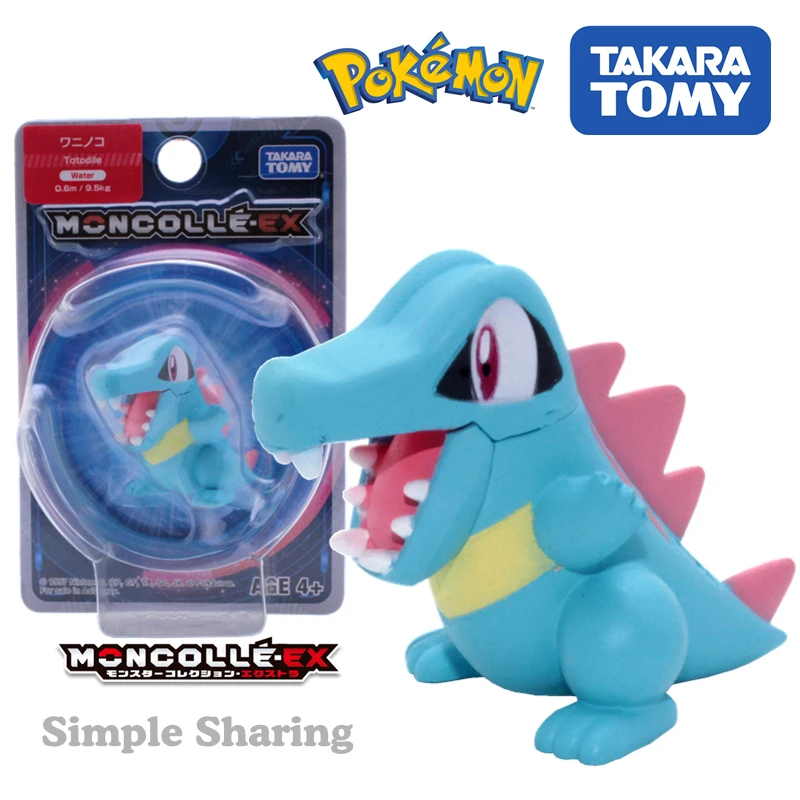 Takara Tomy Tomica Moncolle Ex конструктор с фигурками из м/ф “Покемон” Totodile Sun Moon Детские