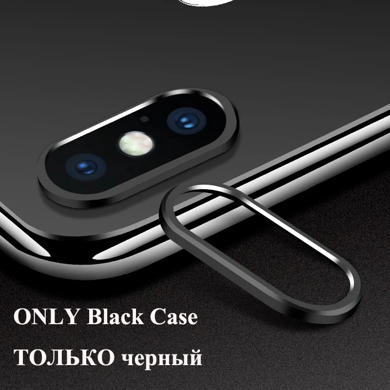 Для Xiaomi mi 9 mi 9 SE Защитная пленка для объектива камеры из закаленного стекла Защитная пленка для объектива камеры чехол с металлическим кольцом - Цвет: Only Black Ring