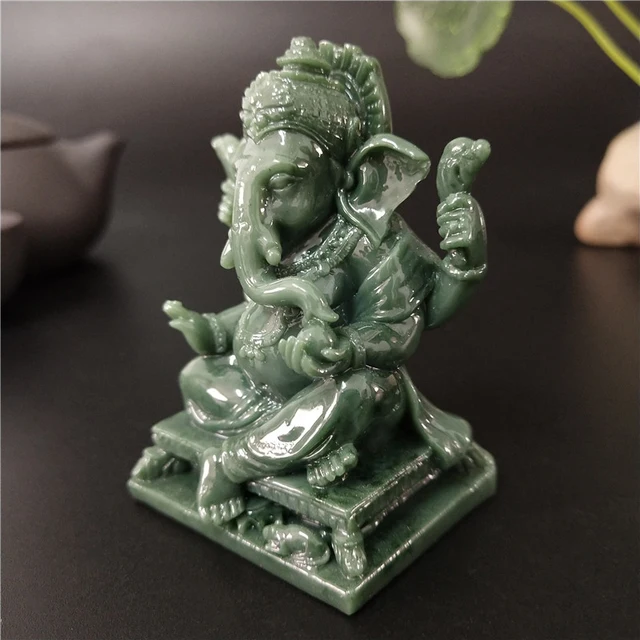 Statue de bouddha du seigneur Ganesha, décoration de la maison, éléphant Ganesh, dieu, Sculpture, ornements, Statues de bouddha, cadeau porte-bonheur FengShui 4
