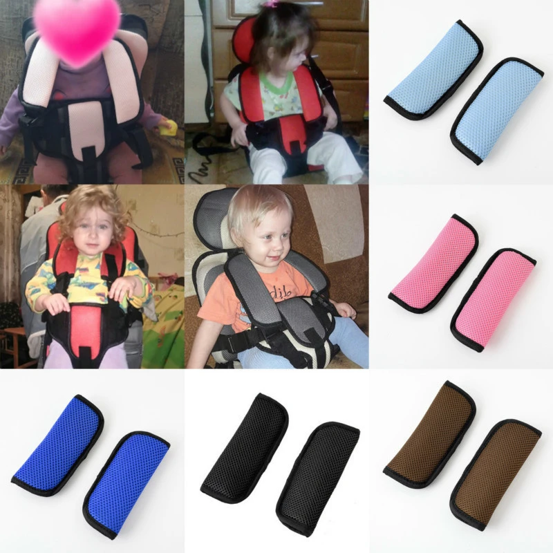 Cinturón de seguridad para bebés y niños, Protector de hombro, protección infantil, cubierta de de seguridad para entrepierna, accesorios de asiento de para coche, 2 uds.|Cubiertas de correas y cinturones| -