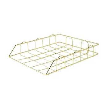 

Iron File Holder A4 Paper Clip File Basket Grid File Office Desk Filing Accessories File Organizer Holder Storage Tray Shel E1W3