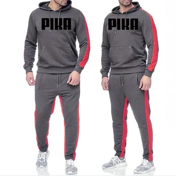 

2019 Sport Suit Hoodies Cotton Fall/Winter Warm Hoodies Sweatshirts Men's Casual Tracksuit Costume